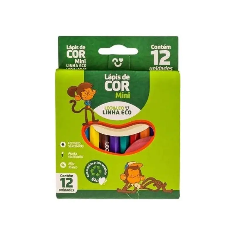 MINI LAPIS DE COR 12CORES LEO E LEO