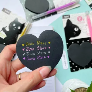 POST IT CORACAO COM CANETA EM GEL NEON