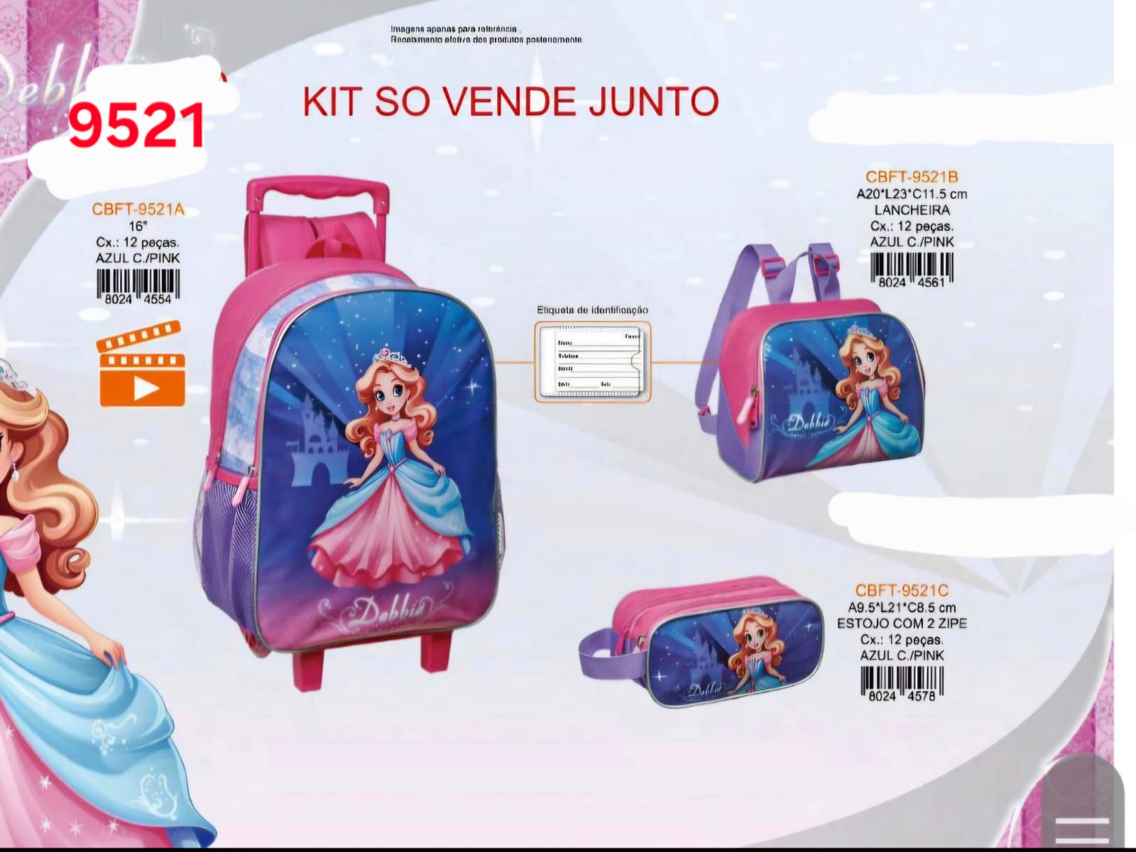MOCHILA RODINHA PRINCESA