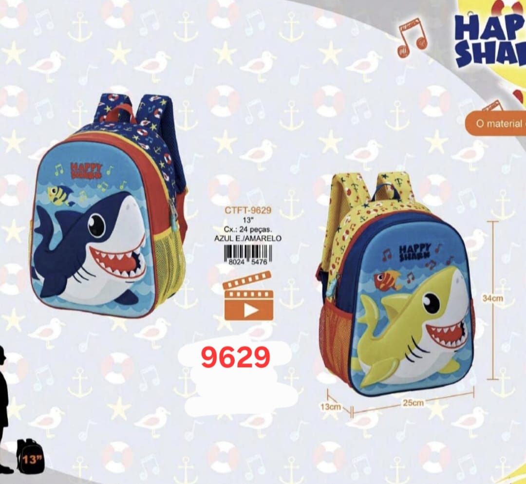 MOCHILA ESCOLAR SHARK