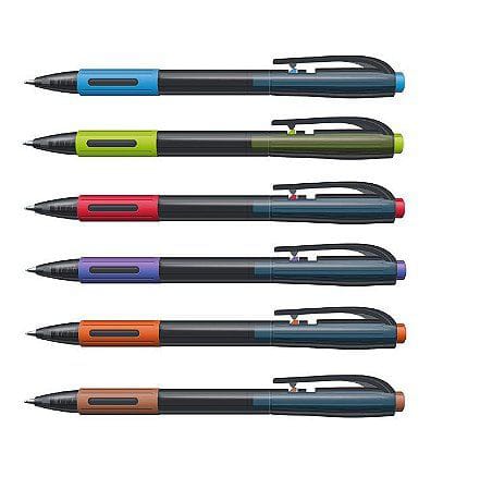 CANETA ESFEROGRAFICA SIDE CLICK RETRATIL COLORIDA