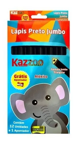 CAIXA DE LAPIS JUMBO COM APONTADOR