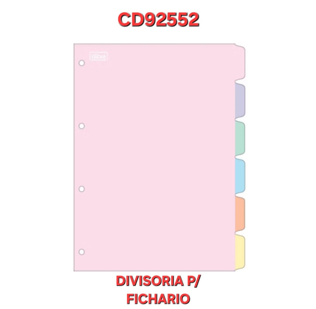 DIVISORIA P/FICHEIRO