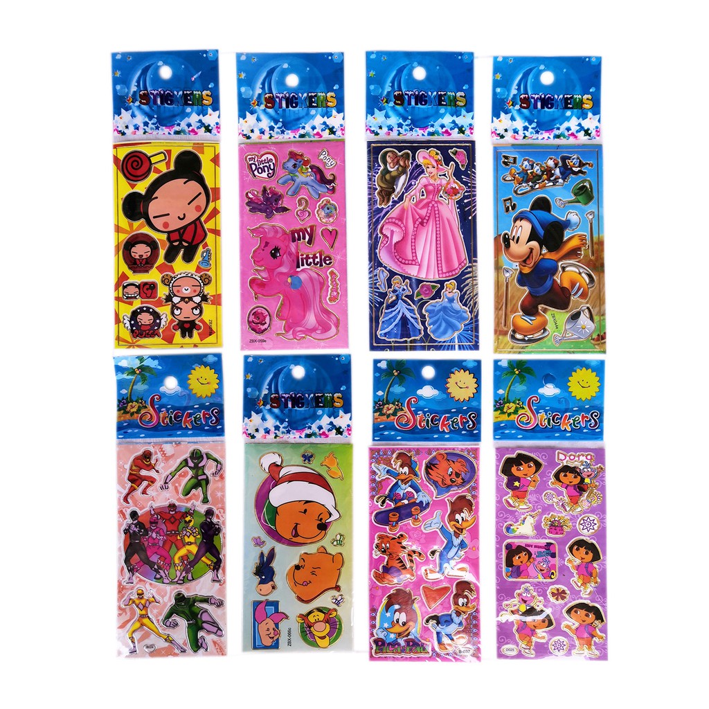 FOLHA DE ADESIVO PERSONAGENS