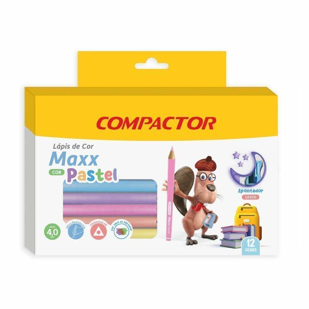 LAPIS DE COR MAXX TOM PASTEL COMPACTOR