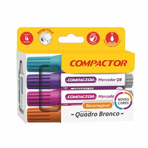 KIT CANETA QUADRO BRANCO COLORIDAS